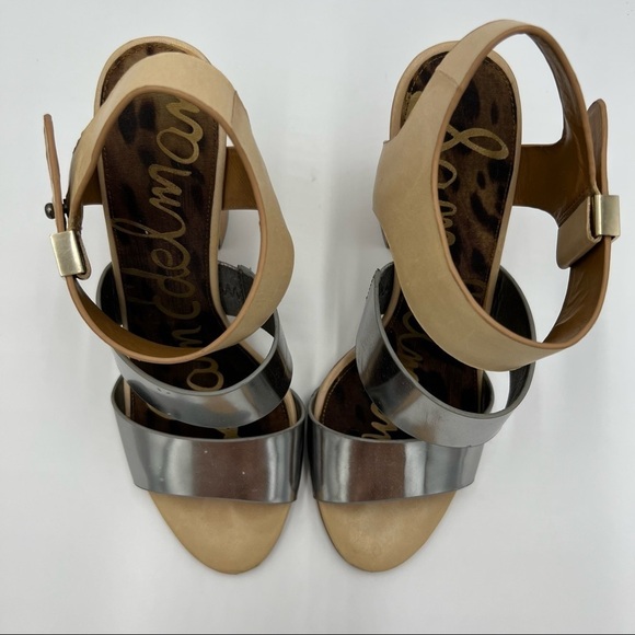 Sam Edelman Yelena Block Heels Tan Size 8 - Picture 5 of 12